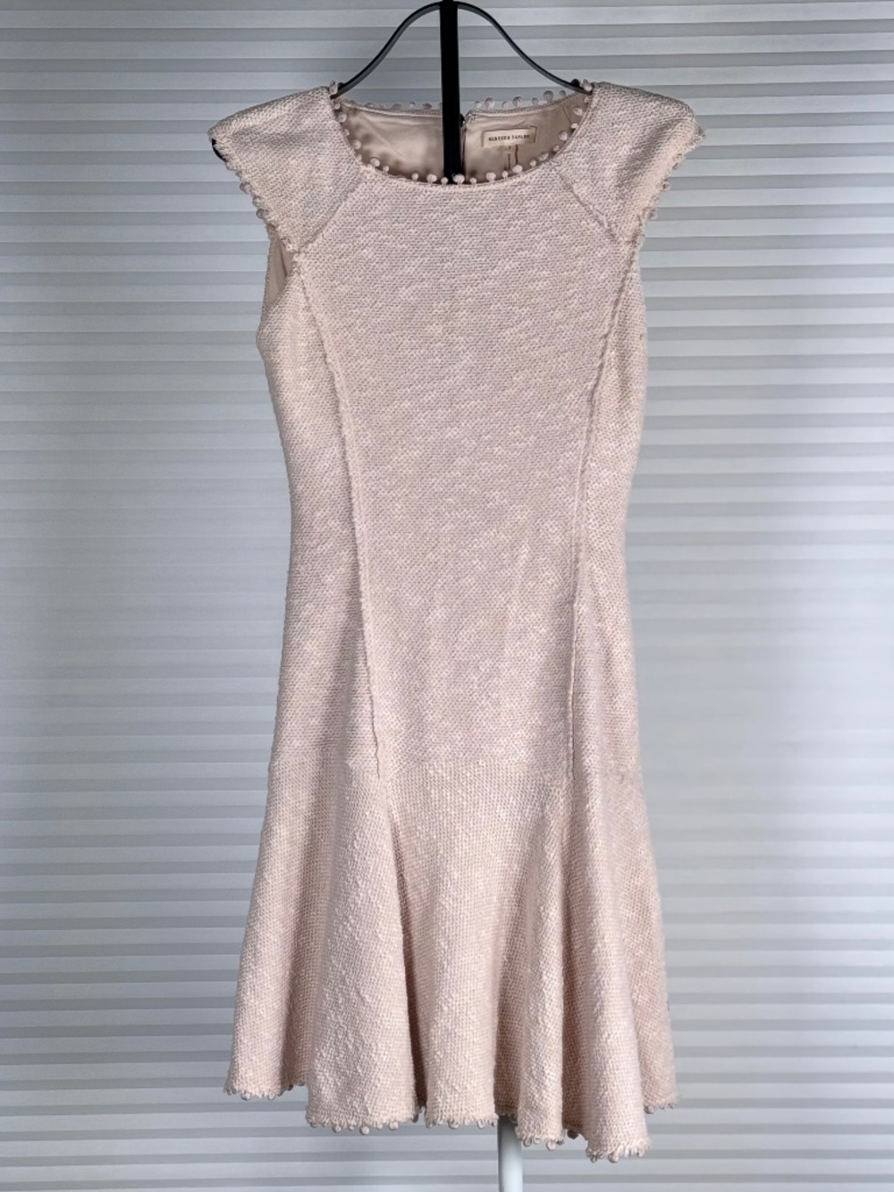 Rebecca Taylor Oatmeal Textured Fit Flare Dress 2